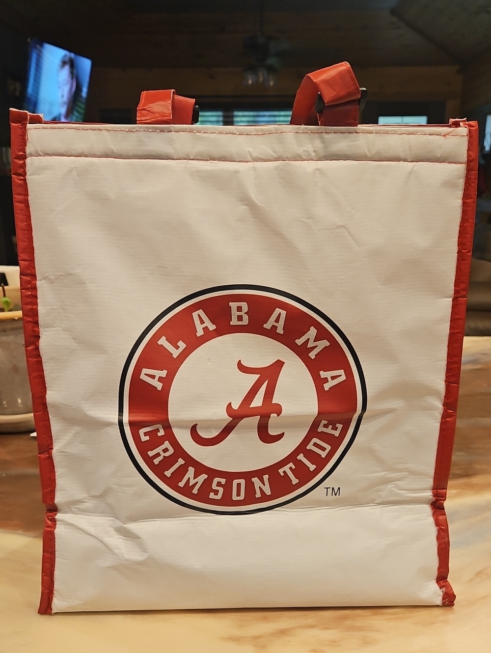 Alabama Crimson Tide Insulated Tote Bag - White & Red